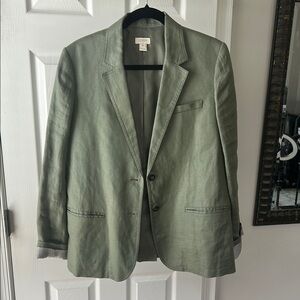 J. Crew Green Blazer Relaxed Fit Unstructured